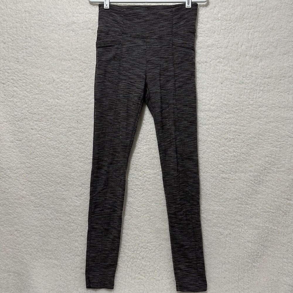 Athleta Women's  Metro Gray Heather Leggings‎ w/ Pockets Size ST